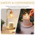 thumbnail image 4 of DAYBETTER Lámp. Calent. de Velas c/ Temporiz., Lámp. Regul. en Altura p/ Todas las Velas en Frasco, Luz Derret. de Cera p/ Deco. Hogar en Color Ámbar (Incl. 2 Bomb. Halóg. de 50 W), 4 of 7