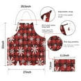thumbnail image 7 of Red and Black Christmas Snowflake Apron-Garden Aprons for Women with Pockets-Cotton Linen Waterproof Kitchen Cooking Gardening Aprons Adjustable for Kitchen,Cooking,BBQ and Salon 32"x27", 7 of 7