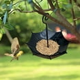 thumbnail image 5 of Bfogop Bird Feeder Metal Upside Down Umbrella Shaped Bird Feeder, Hanging Bird Feeder Tray,Hanging Unique Garden Decoration Bird Trough Bath for Yard Patio Courtyard Lawn, 5 of 7