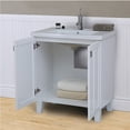 thumbnail image 4 of 30" Single Sink Bathroom Vanity In White Finish With Thick Edge Ceramic Top-No Faucet, 4 of 5
