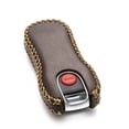thumbnail image 4 of Vitodeco Genuine Leather Smart Key Fob Case Cover Protector with Leather Key Strap Compatible for 2020 - 2025 Porsche Cayenne, Macan, Panamera, 718, 911 (3-Button, Brown), 4 of 6
