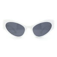 thumbnail image 2 of Retro Womens High Temple Thick Arm Plastic Cat Eye Sunglasses White - Black, 2 of 4