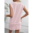thumbnail image 3 of AURA Womens Two Piece Casual Set Color Block T Shirt and Cropped Pants Summer Comfortable Outfit, 3 of 6