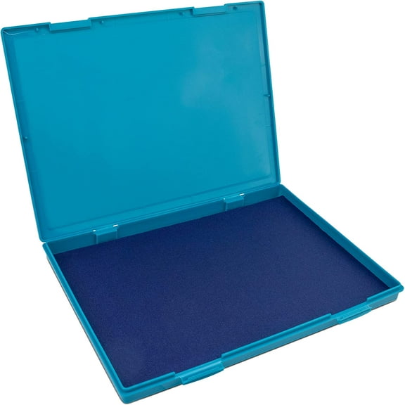 MaxMark Extra Large Blue Ink Stamp Pad - 8.25" x 11.5" - Industrial Felt Pad