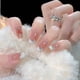 thumbnail image 1 of Uñas postizas desmontables de 24 piezas, uñas postizas portátiles azules de bailarina, puntas de uñas postizas de cubierta completa con diseño de Luna, presione en las uñas, 1 of 4