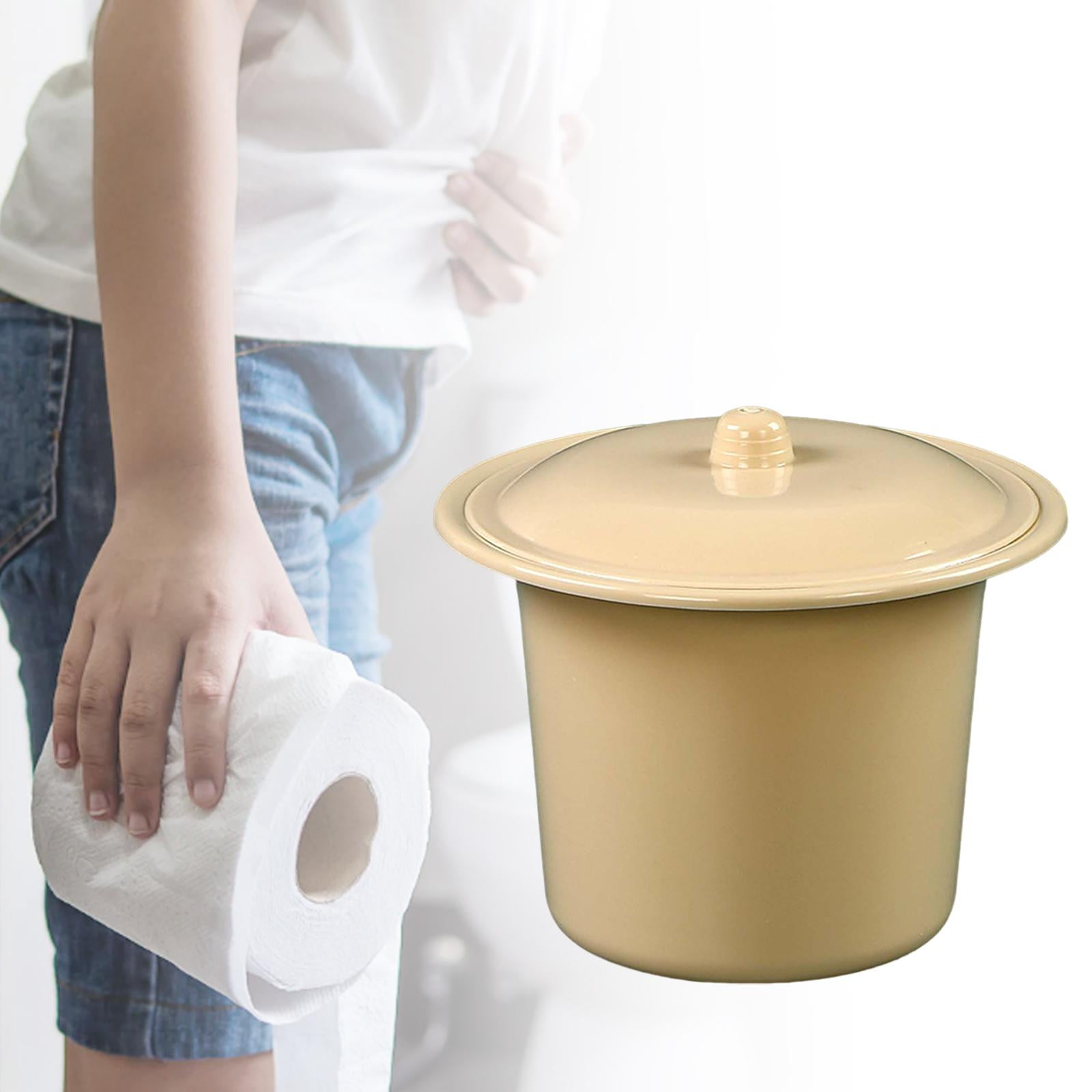 TOPBATHY Spittoon Portable avec Couvercle et poignée, pour Toilette