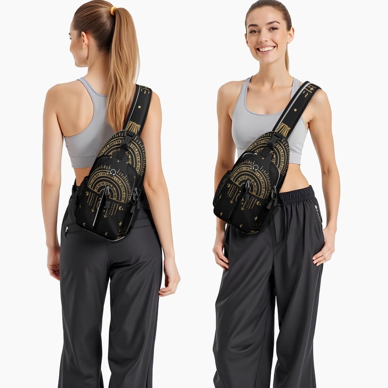 Gothic Star Sling Backpack for Women Men Travel Sling Bag 