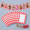 Red White-Striped Style, variant on White Classic 4x6 Paper Picture Frame Kit