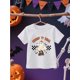 thumbnail image 1 of 100% Pure Cotton T-Shirt for Girls Featuring a Cartoon Ghost on a Skateboard with The Fun Phrase 'CReeP iT ReaL', This Breathable and Versatile Short-Sleeve Round-Neck Shirt, 1 of 6