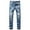 Blue, variant on Men's Skinny Slim Fit Stretch Straight Leg Fashion Jeans Pants Black 32