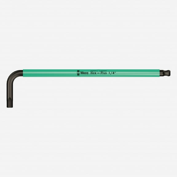 Wera 022636 1/4" x 185mm Hex   Ball End Hex L-key (Turquoise)