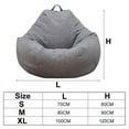 thumbnail image 2 of 3 Sizes Large Bean Bag Sofa Cover with Pockets Lounger Chair Sofa Living Room Furniture Beanbag Bed for Adults Kids Just Cover No Filling, 2 of 9