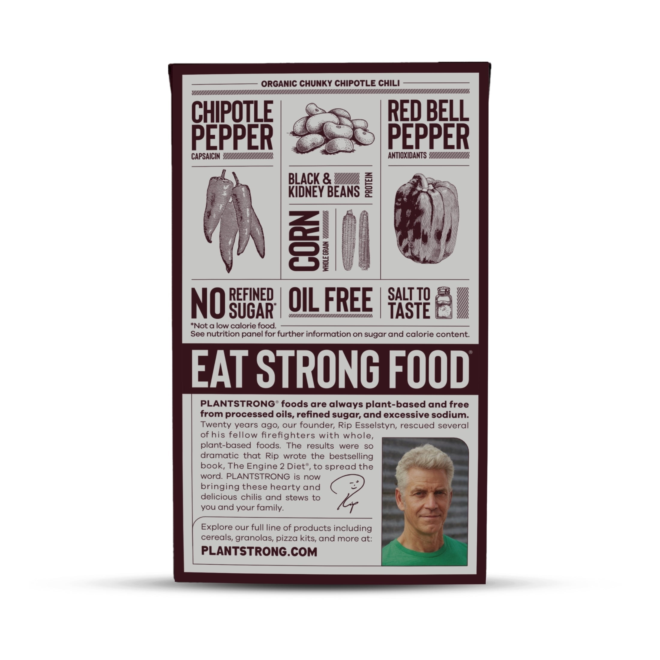 (6 pack) PLANTSTRONG Chunky Chipotle Chili - Protein Packed, Shelf-Stable, Great Source of Fiber