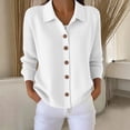 thumbnail image 2 of HAiming Plus Size Jacket for Women Long Sleeve Button down Sweaters Loose Casual Solid Color Fall Winter Cardigan, 2 of 6