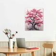 thumbnail image 3 of COMIO Blooming Flower On Canvas, Vintage Peach Tree Wall Art Print, Wall Decor Living Room, Monument Cherry Blossom Watercolor Wall Art, 3 of 5