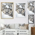 thumbnail image 4 of Designart "A Winter Portrait of a White Tiger I" Animals Floater Framed Wall Art Print, 4 of 7