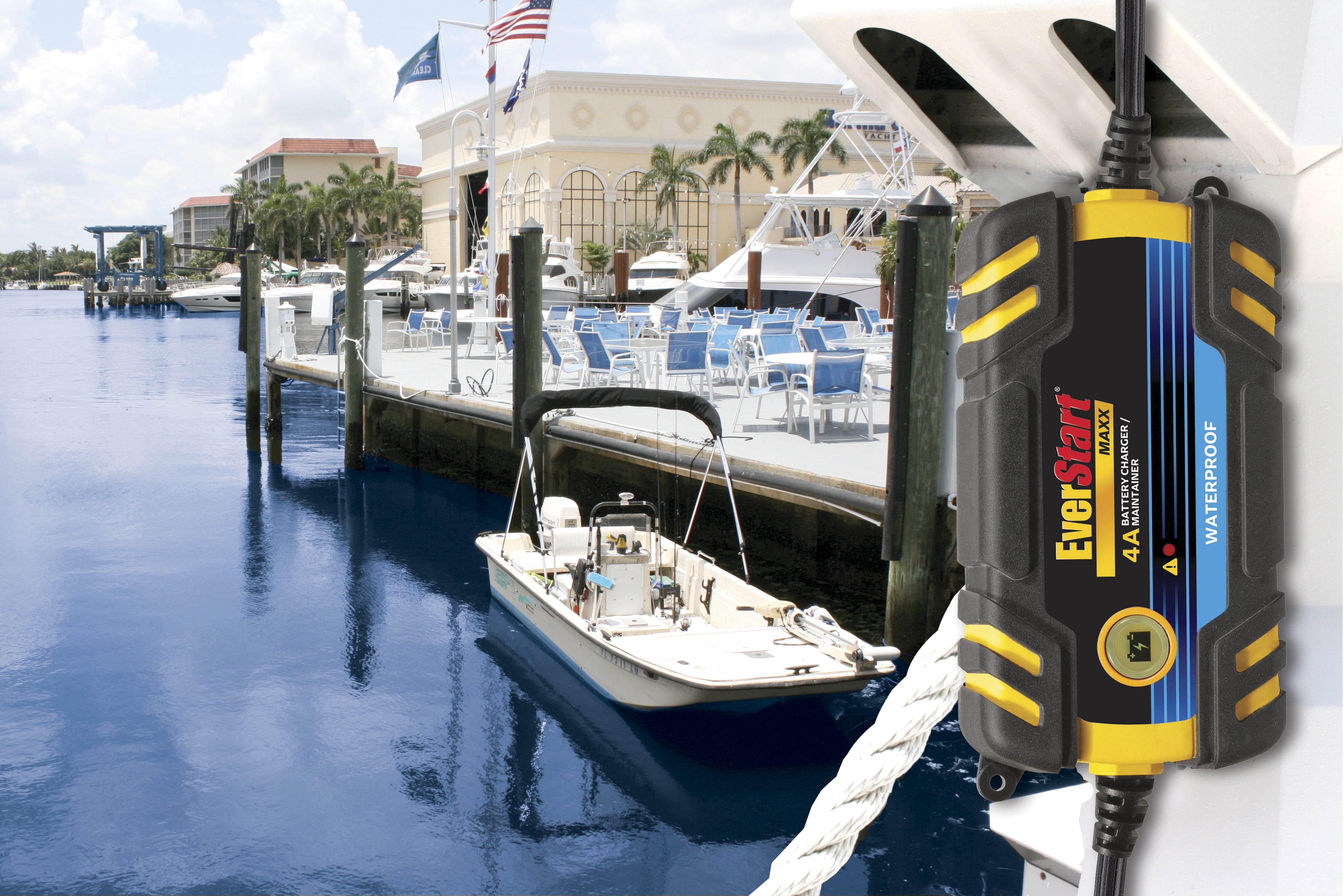 Everstart Maxx BC4WE 4 Amp Waterproof 12Volt Automotive and Marine Battery Charger