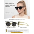 thumbnail image 6 of Polarized Fit-Over Sunglasses for Women & Teens, Cat Eye Over-Glasses UV400 Protection, Fits Prescription Frames Up to 4.92"×1.77", Wear Over Eyeglasses or Standalone, Beach Golf Fishing Outdoor, 6 of 7