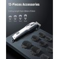 thumbnail image 4 of Cordless Hair Clippers For Men,professional Hair Cutting Kit With 2000mah Lithium Ion, Stainless Steel Blade, Hair Trimmer With Lock-in Length (silver, 4 of 5