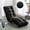Black, variant on Newest Luxury Chaise Lounge with Vibration Function, Modern Fixed Back Recliner, Mustard Yellow