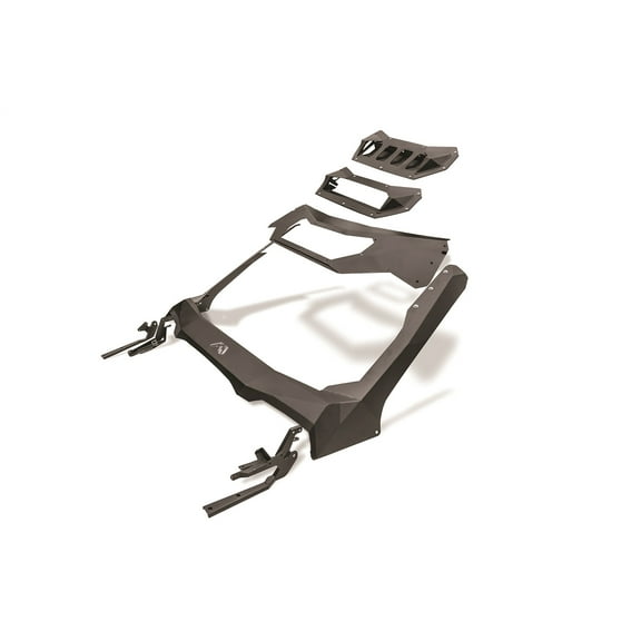 Fab Fours VC4100-1 ViCowl; 2 Stage Black Powder Coated; Combines Roof Visor And Cowl; Fits select: 2017-2019,2022 FORD F250