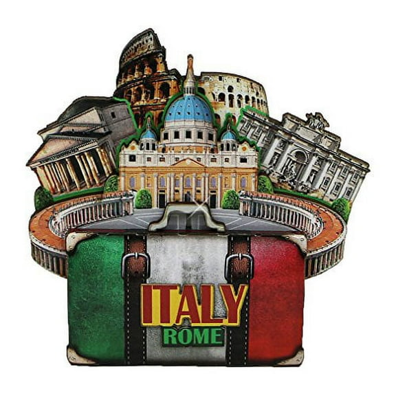 Rome Italian Magnet 4 Inch 3D Italy Magnet with Landmarks