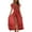 Red, variant on 2022 Women's Wrap V Neck Dresses Bohemian Floral Printed Ethnic Style Beach Maxi Dress High Split Party Long Dress