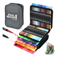 thumbnail image 3 of 144 Colores Plumones Doble Punta Pencil Marcadores A Base De Agua Malubero Multicolor, 3 of 5