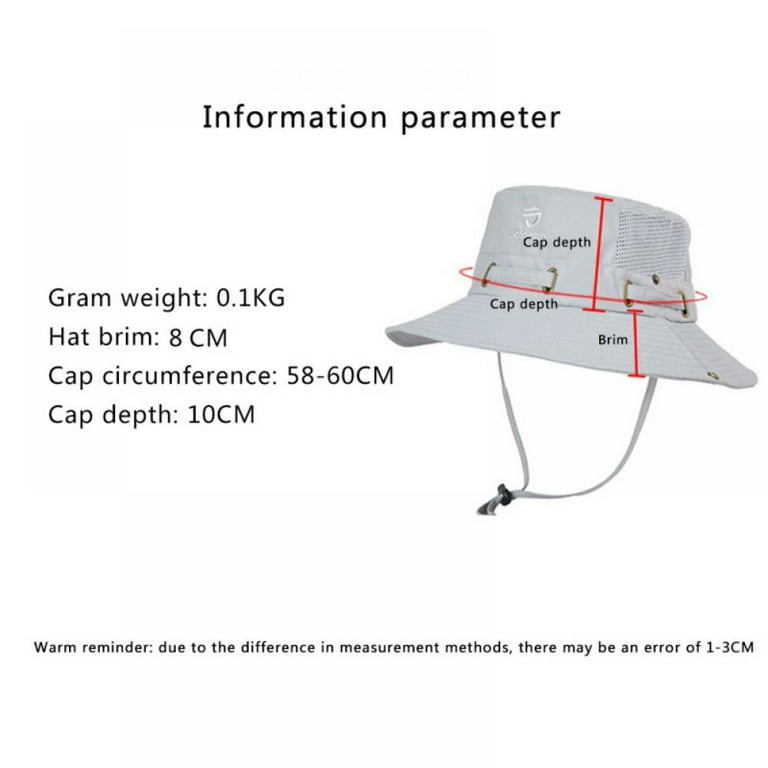 【Oversize XXL】 Sun Hat for Men,【UPF50+Waterproof Wide-Brim】 Boonie-Hat  Sun-Hat Fishing-Hat for Safari Hiking Beach Garden