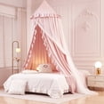 thumbnail image 1 of Dosel para Cama Mengersi Princesa Cúpula Redonda Beige Rosa/Doble, 1 of 8