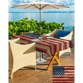 thumbnail image 5 of Hokiten Outdoor Tablecloths with Umbrella Hole & Zipper, American Flag Rectangle Tablecloth 52x70 Inch, Blue Red Star Stripe Farmhouse Wooden Waterproof Table Cloth, Patio/Pool/Picnic Table Covers, 5 of 7