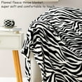thumbnail image 3 of Zebra Print Throw Blanket for Couch, Soft Warm Sofa Blanket and Throws for All Seasons, Plush and Cozy, 50"x60", 3 of 6