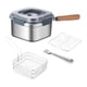thumbnail image 1 of Juego de cocina para acampada, colador de alimentos a prueba de herrumbre, caja de conservación fácil de limpiar, olla de cocina cuadrada para el, 1 of 9