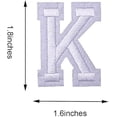 thumbnail image 3 of J.CARP 52Pcs White Alphabet A to Z Patches, Iron on Sew on Letters for Clothing, Hats, Shoes, Backpacks, Handbags, Jeans, Jackets etc., 3 of 6
