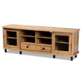thumbnail image 2 of Baxton Studio Walda Wood TV Stand with 2 Drawers for TVs up to 68", Brown, 2 of 10