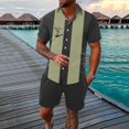 thumbnail image 2 of Vedolay Short Set For Men Casual 2023 Mens Summer 2 Piece Set Short Sleeve T Shirts and Shorts Stylish Casual Sweatsuit Set,Sky Blue XL, 2 of 3