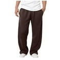 thumbnail image 3 of Wide Leg Pants Men Black Baggy Sweatpants Men Men's Baggy Sweatpants Wide Leg Lounge Sweat Pants with Pockets, 3 of 6