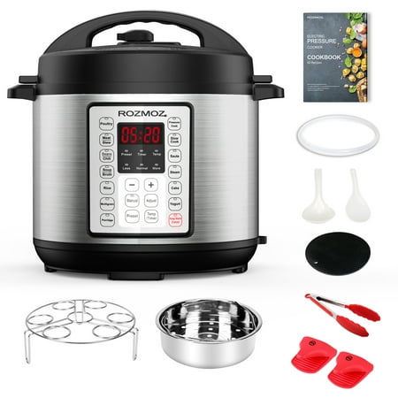 Moosoo 6Qt Stainless Steel Electric Pressure Cooker 16-in-1 Instant Pot, 1000W Pressure Instant Pot, 16 One-Touch Preset Program