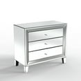 thumbnail image 4 of Wide Nightstand with 3 Drawers, Modern Mirror Storage Side table End Table Beside Table for Bedroom Living Room, 4 of 8