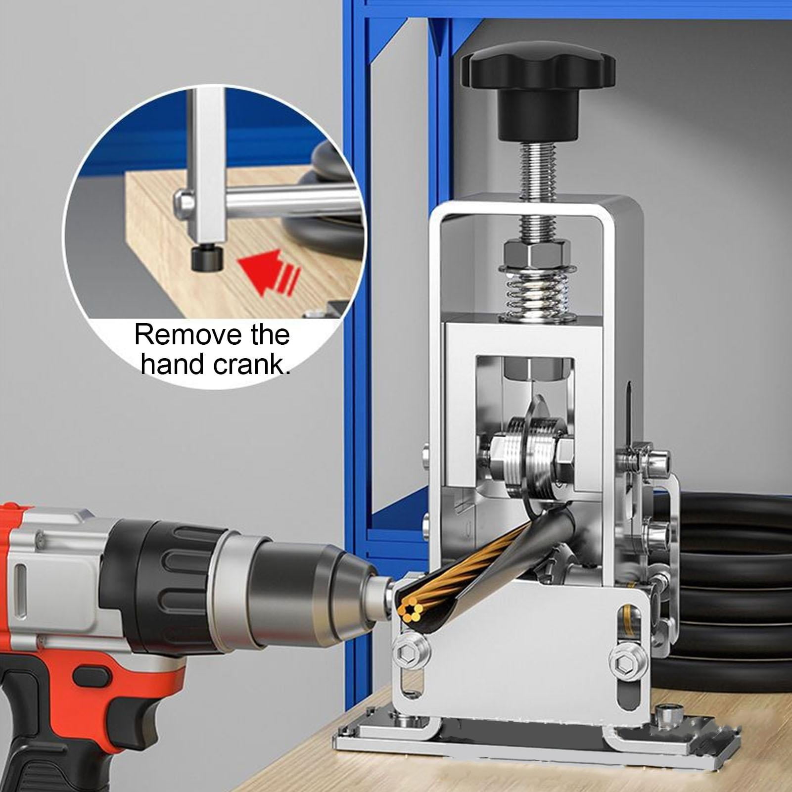 Yajisi Portable Manual Wire Stripper 0.04‑1in – Dual Hand‑Crank/Drill Powered, Alloy Steel, Compact & Versatile