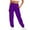 Purple, variant on BKQCNKM Jumpsuits for Women Casual Pantalones Para Mujer Ladies Solid Color Drawstring Elastic Waist Casual Loose Foot Fleece Sweatpants Pants for Women Pink S