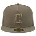 thumbnail image 2 of Men's New Era Olive Cleveland Guardians Color Pack A-Frame 59FIFTY Fitted Hat, 2 of 5