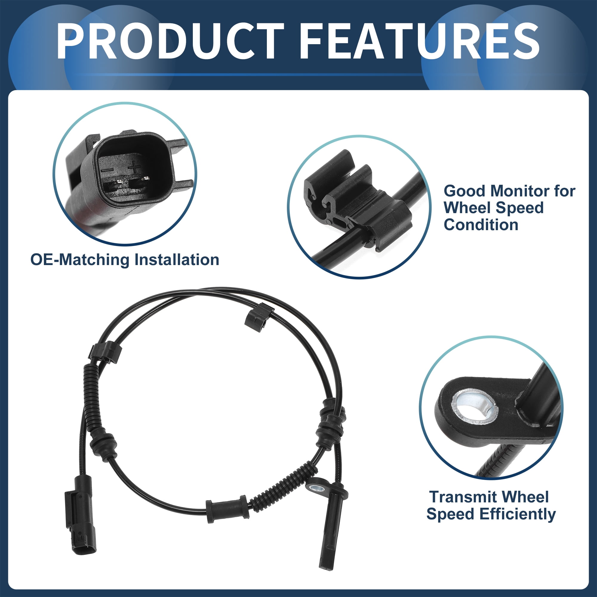 Unique Bargains ABS Wheel Speed Sensor 68141898AB for Jeep Cherokee 2014-2018