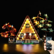 Kyglaring Led Lighting Kit for Lego A-Frame Cabin 21338 Model Building Kit-No Model(Remote Version)