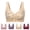Beige, variant on Women Soft Cotton Underwire Front Closure Bra For Middle Aged And Older Women Tank Style Adjustable Straps Seamless Backless Comfortable Full Coverage Daily Bralette Beige 38