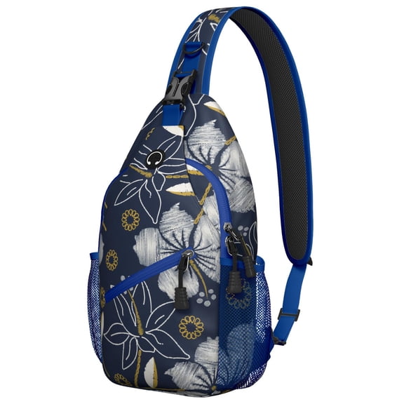 Hawaiian Print Shoulder Backpack - Lightweight Travel Daypack with Durable Fabric - Ideal for Outdoor Adventures, Summer, Resort
