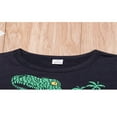 thumbnail image 4 of Little Baby Boys Summer Outfit Set  Short Sleeve  Neck Dinosaur Printed Top Short Loose Elastic Band Pants Set 2PCS, 4 of 6