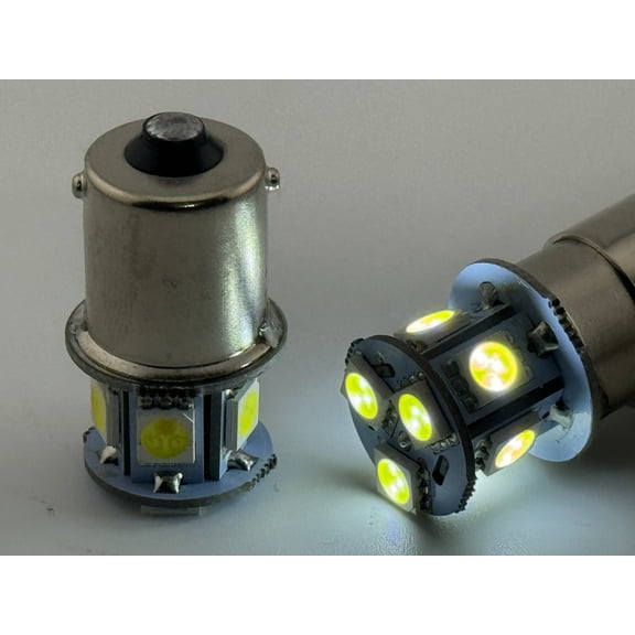 Rebaydo 2 pcs BA15S LED Bulb 24 Volt AC or DC 1.6 Watt (Color:White 6000K;)