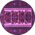 thumbnail image 1 of Ahgly Company Indoor Round Persian Purple Traditional Area Rugs, 8' Round, 1 of 4
