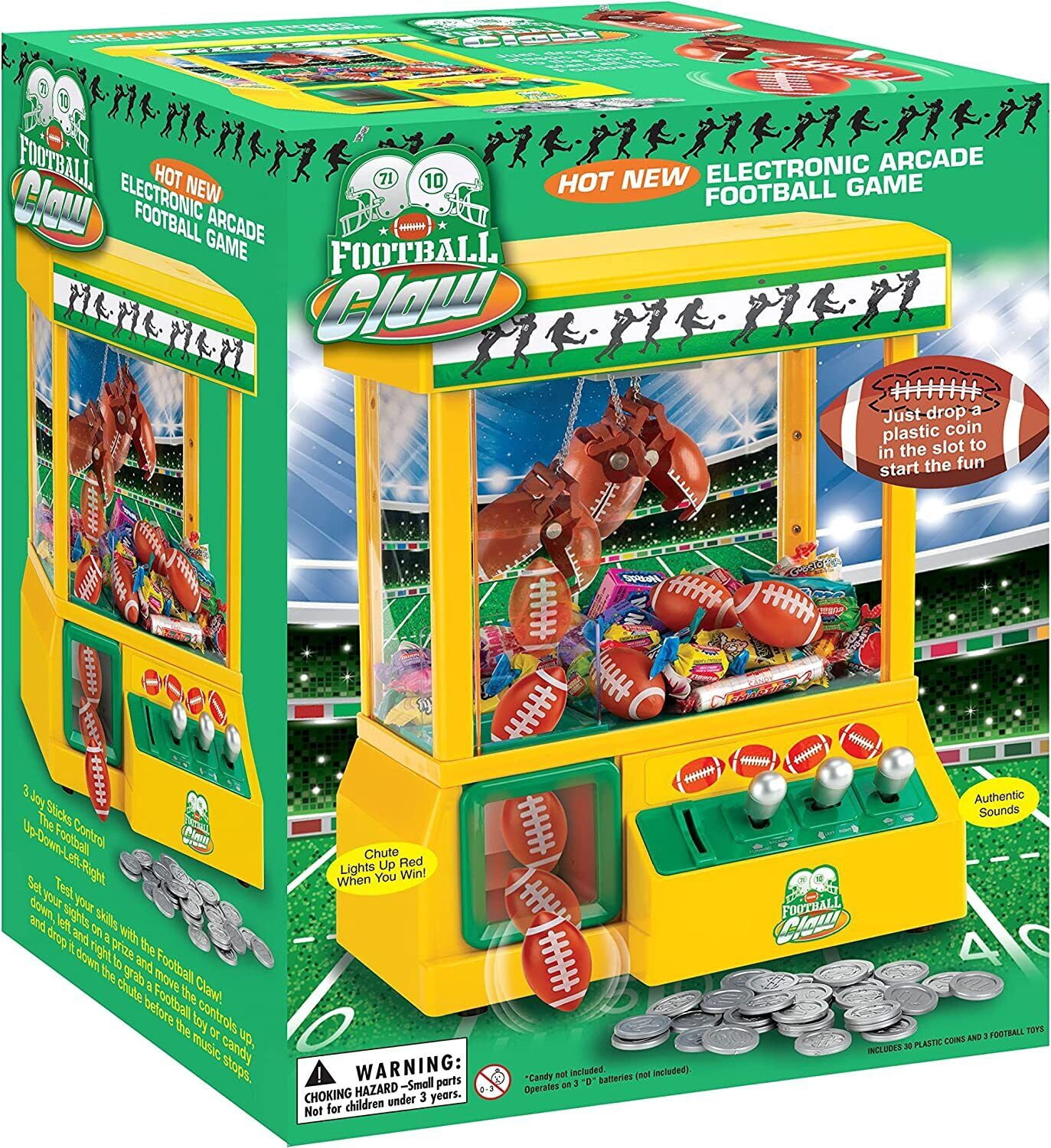 Buy Claw Machine for Kids - Football Themed Miniature Candy Grabber ...